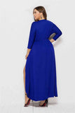 Plus Plunge Wrap Front Dress