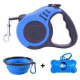 Retractable Dog Leash w/ Waste Bag Dispenser and Bags + Dog Bowl