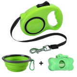 Retractable Dog Leash w/ Waste Bag Dispenser and Bags + Dog Bowl